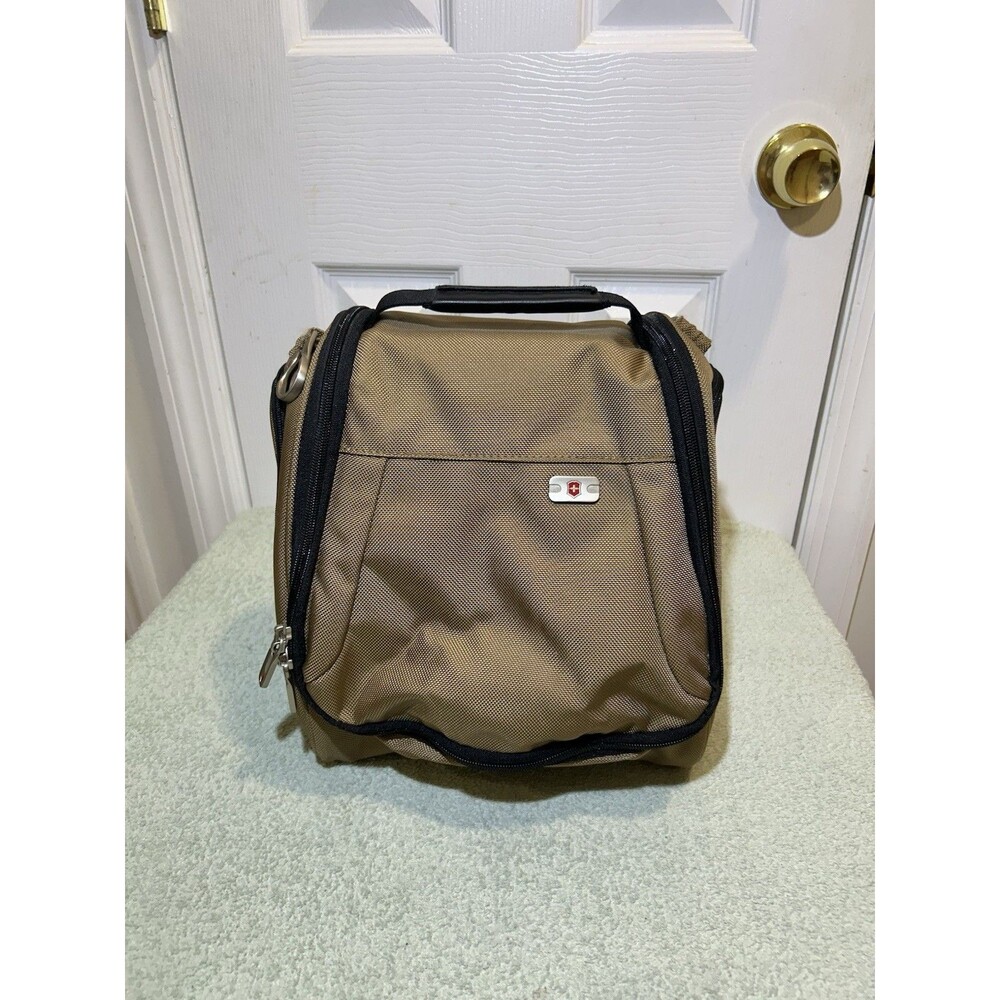 Victorinox Swiss Army Travel Gear Bag Tan Brown Overnight Tote 11” No Strap